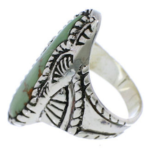 Genuine Sterling Silver Turquoise Ring Size 7-3/4 FX22595